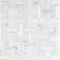 Calacatta Gold Marble Tripleweave with Calacatta Gold Dot