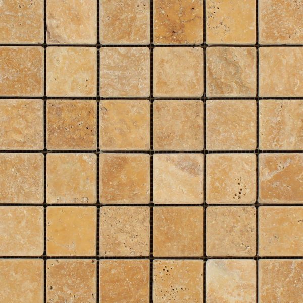 Golden Siena Travertine Mosaic