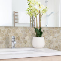 Crema Cappuccino Marble 2" Hexagon Polished