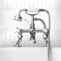 Bianco Dolomite Marble Picket Honed