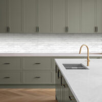 Oriental White Marble Linear Random