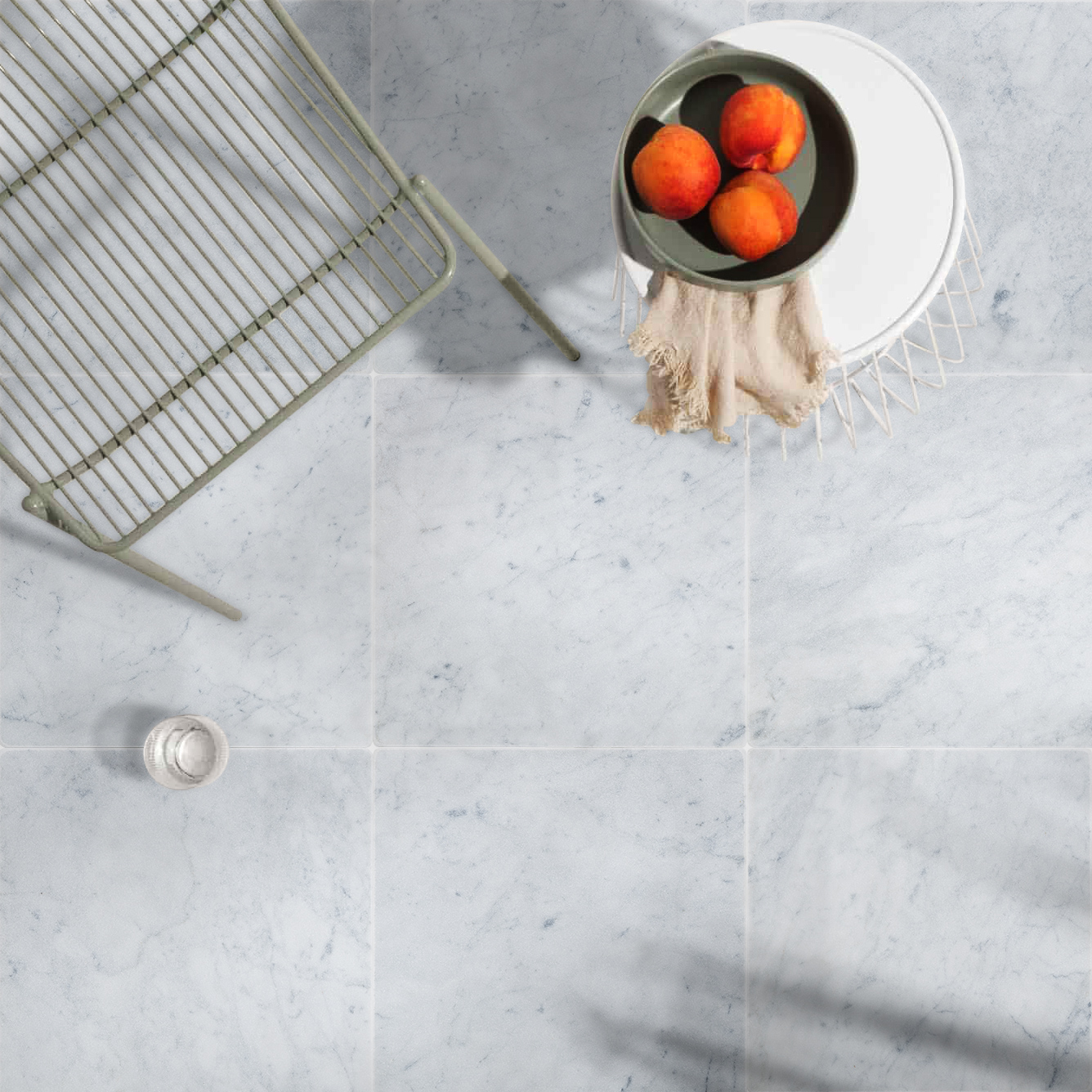 White Carrara Marble Tumbled