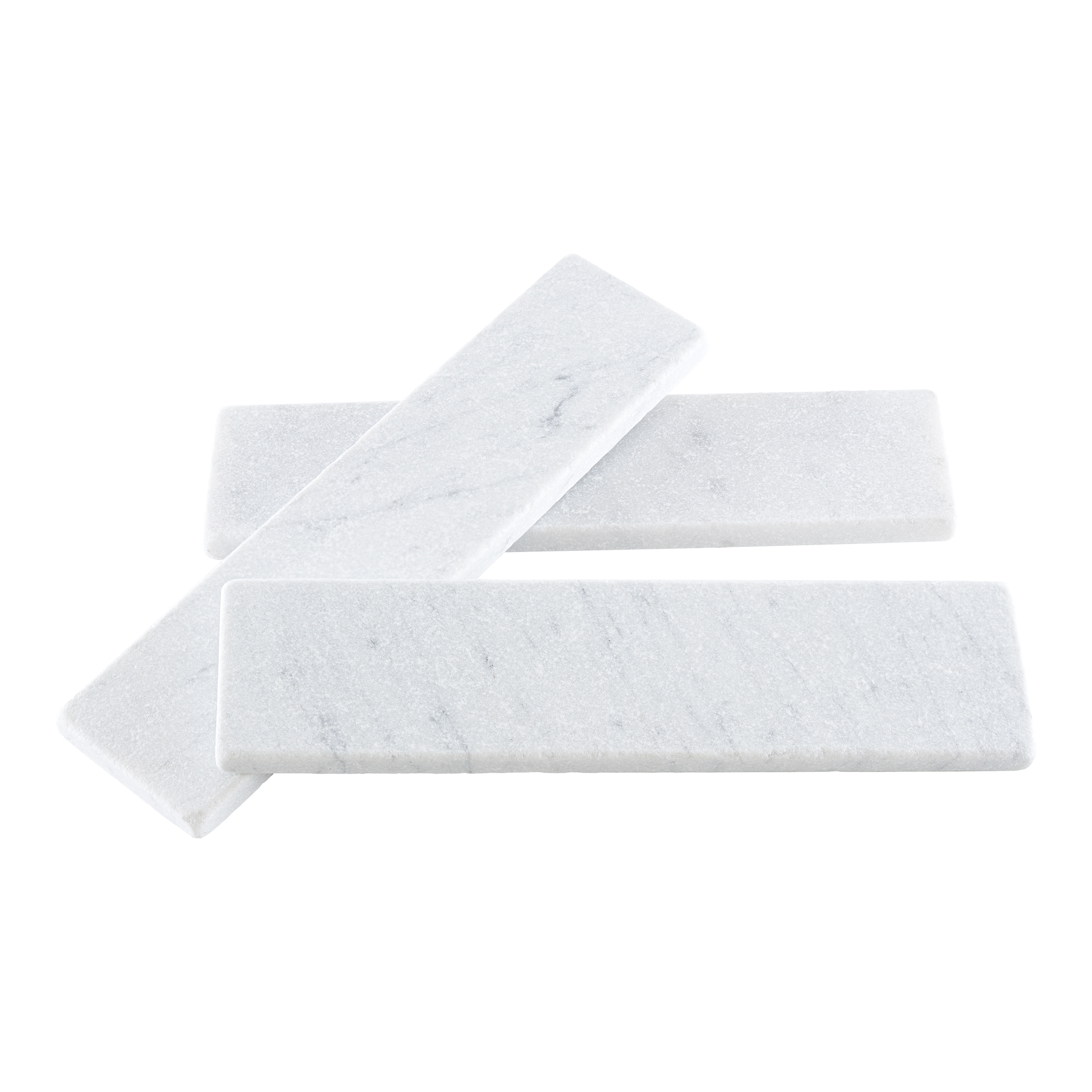 White Carrara Marble 2x8 Tumbled