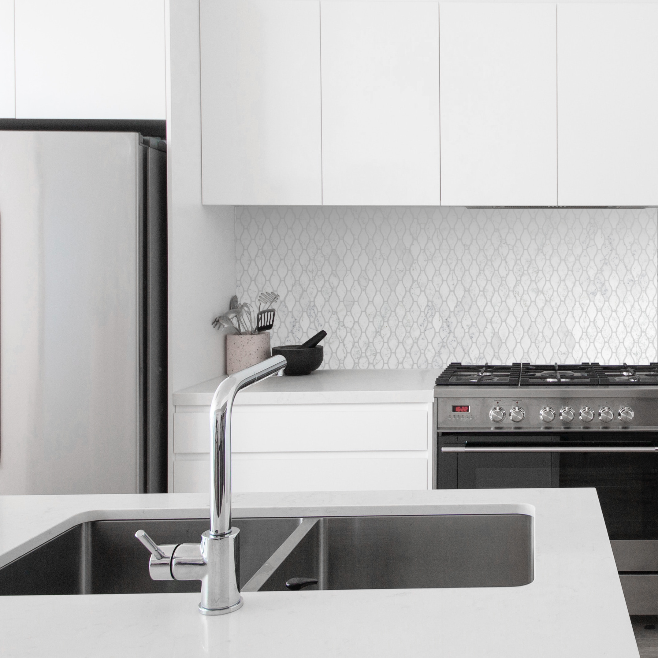 White Carrara Marble Bottle