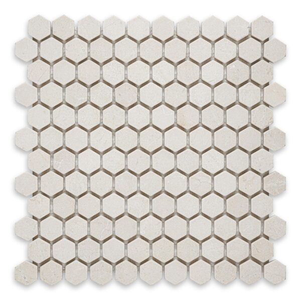 Crema Marfil Marble 1" Hexagon Tumbled