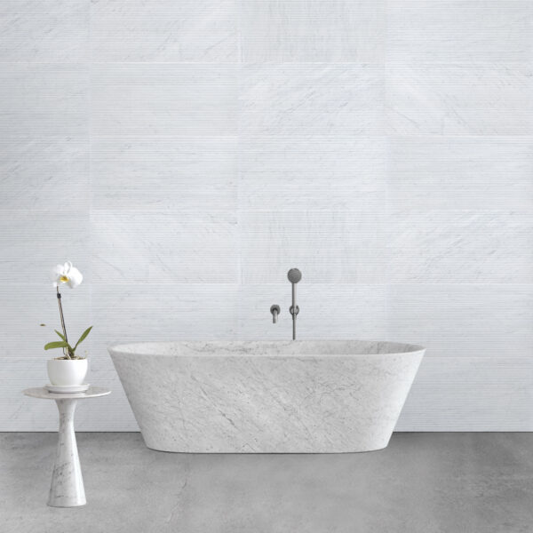 Ravello White Carrara Marble 18x36 Horizon