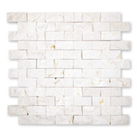 Crema Marfil Marble 1" X 2" Brick Splitface
