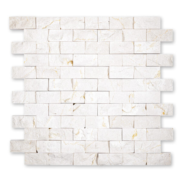 Crema Marfil Marble 1" X 2" Brick Splitface