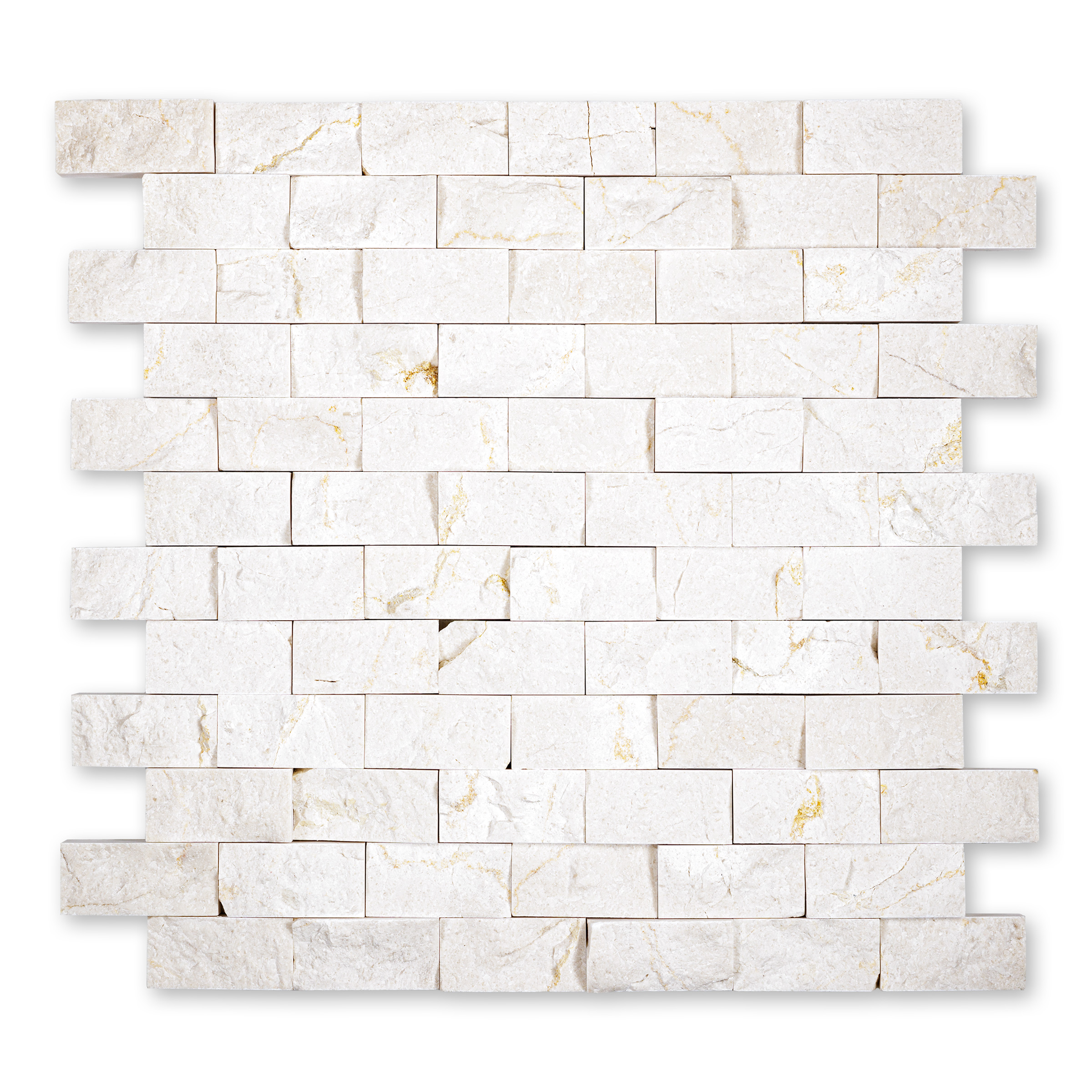 Crema Marfil Marble 1" X 2" Brick Splitface