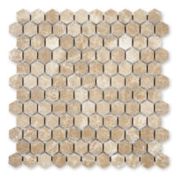 Emperador Light Marble 1" Hexagon Polished