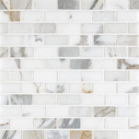 Calacatta Gold Marble 1" X 2" Brick