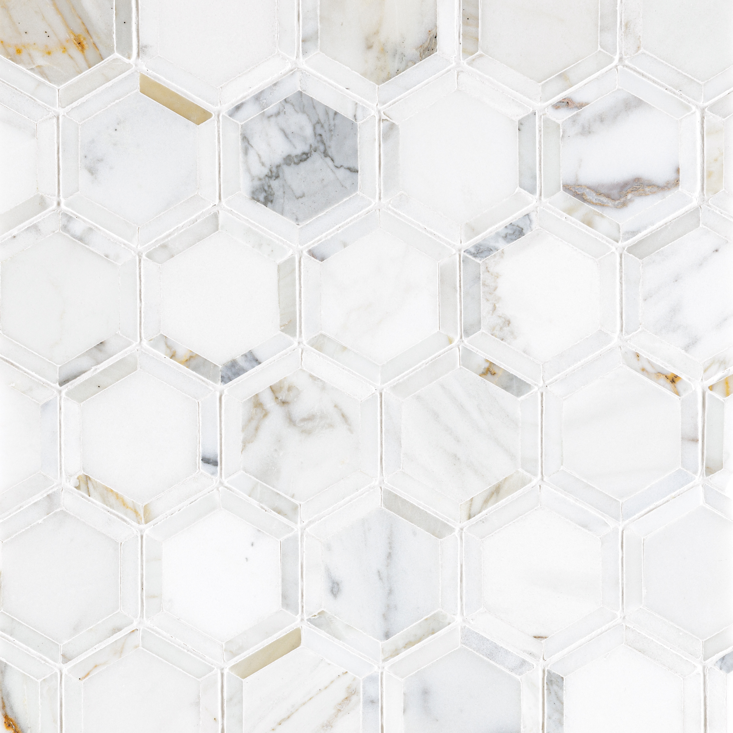 Calacatta Gold Marble Double Hexagon