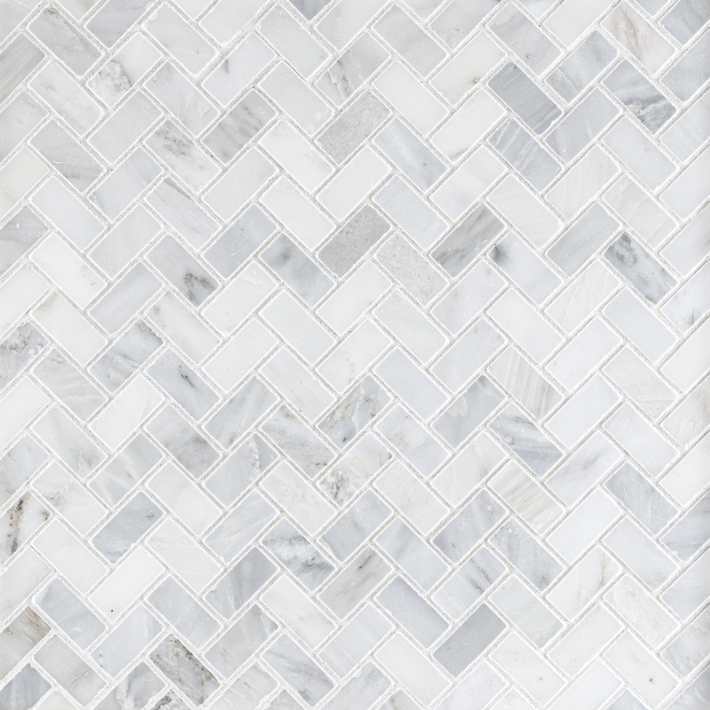 Oriental White Marble "5/8 X 1-1/4" Herringbone