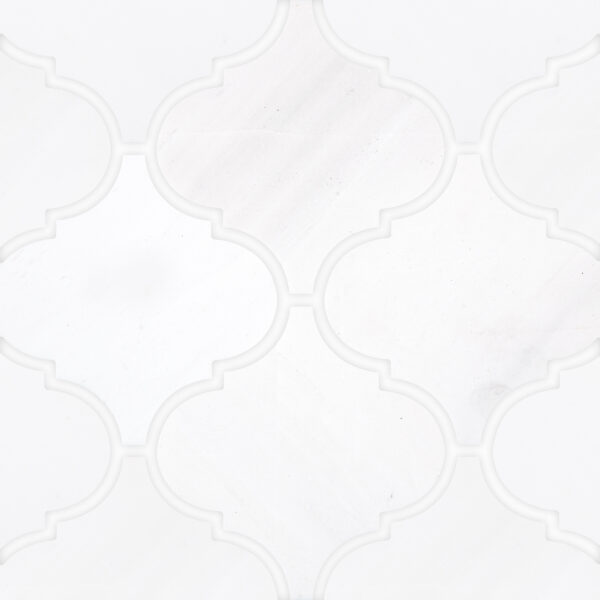 Bianco Dolomite Marble 6" X 6" Arabesque