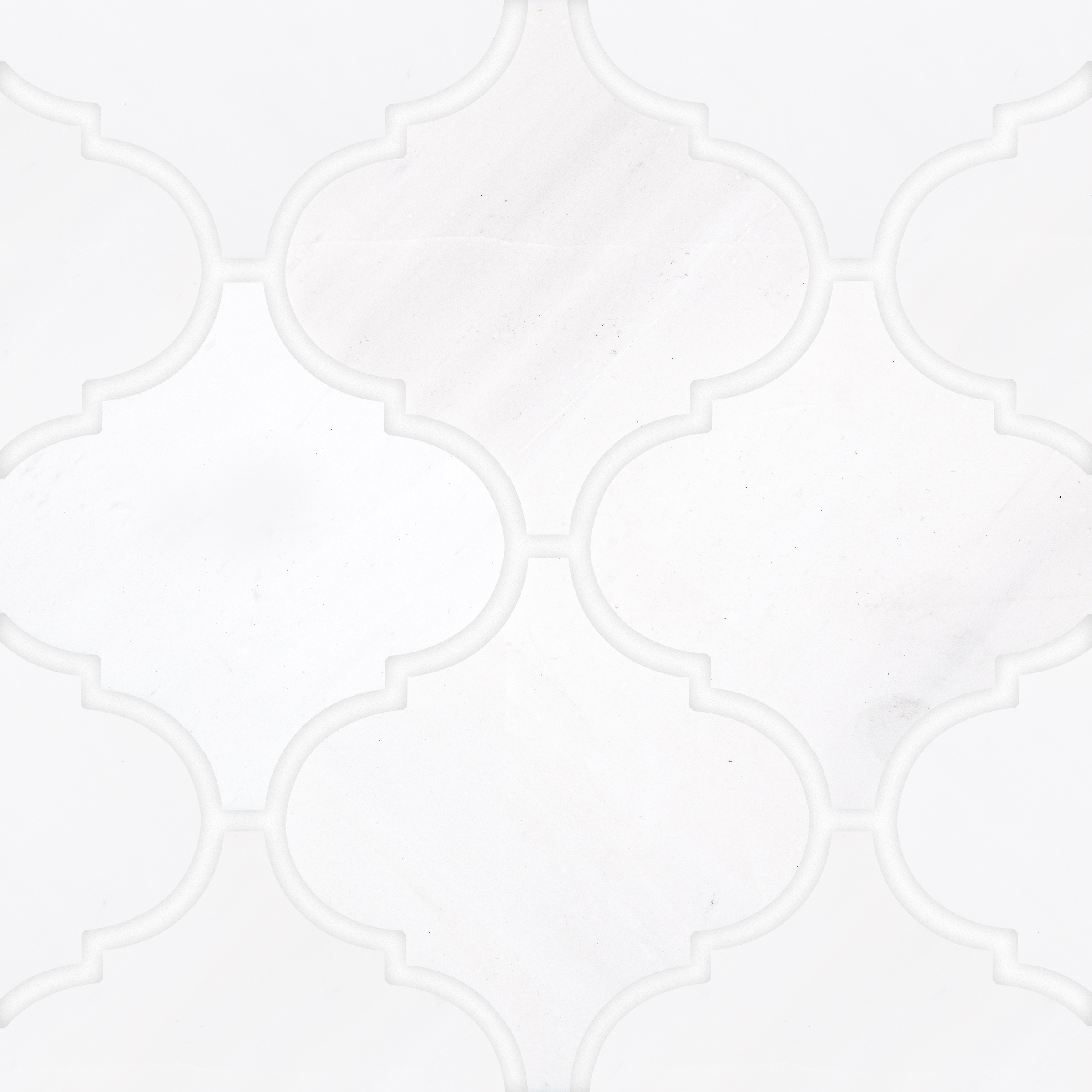 Bianco Dolomite Marble 6" X 6" Arabesque