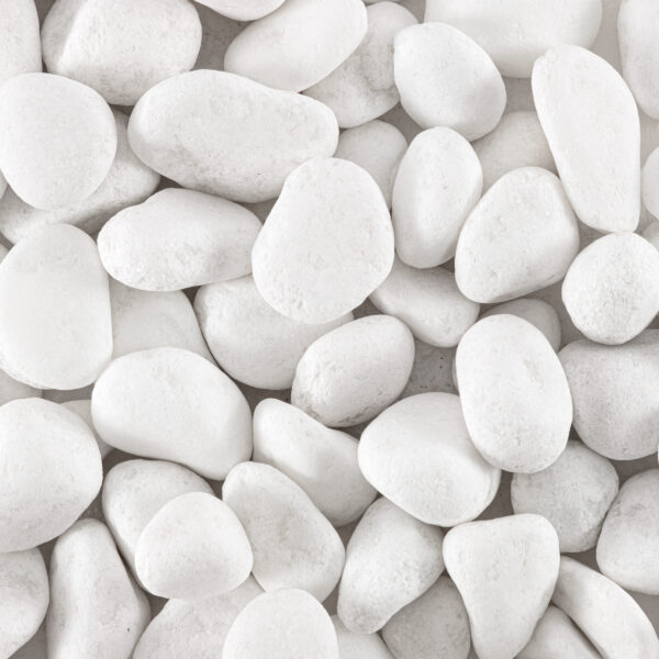 Ice White Medium Tumbled Loose Pebbles