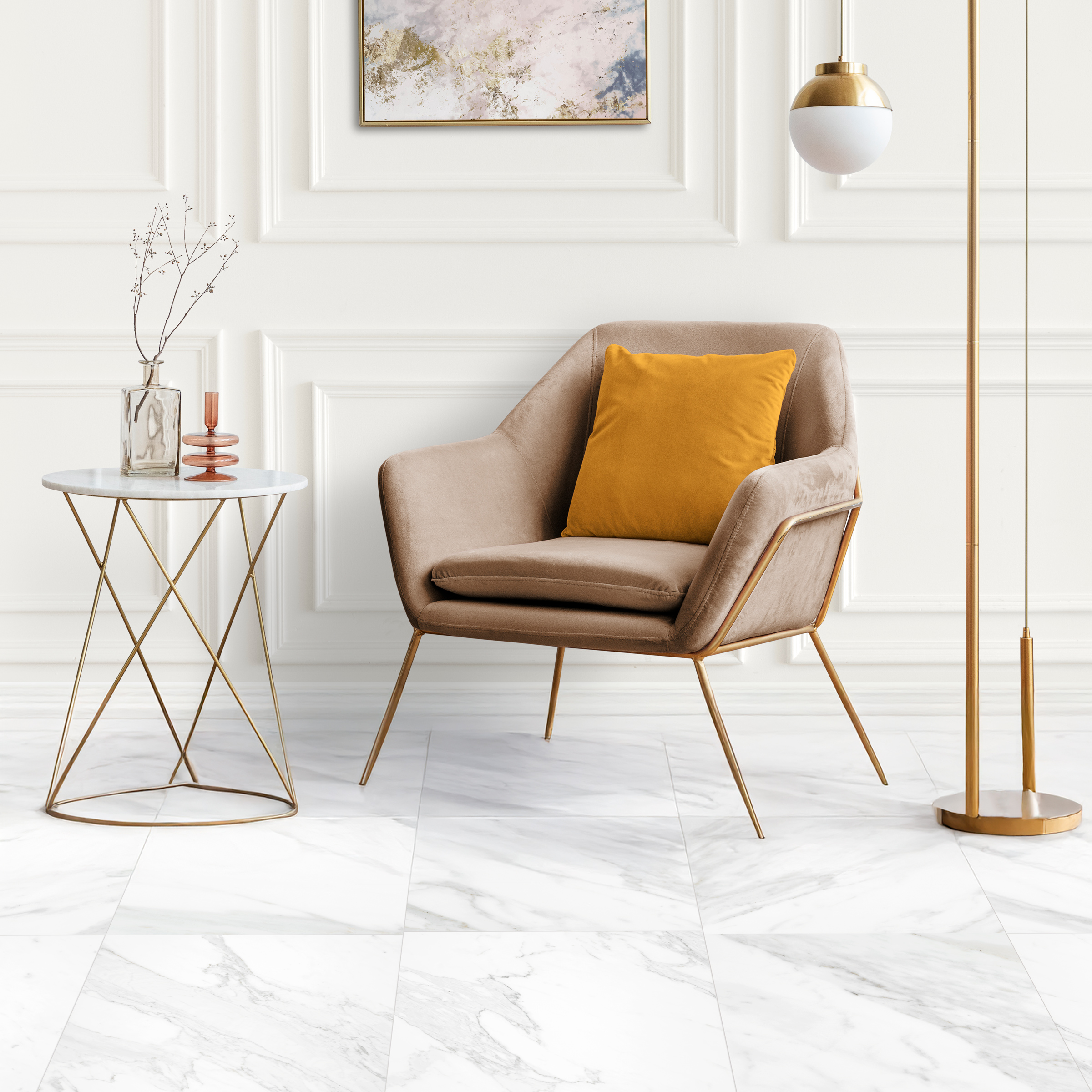 Calacatta Gold Marble 18x18 Honed