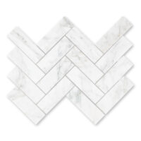 Calacatta Gold Marble 2" X 6" Herringbone