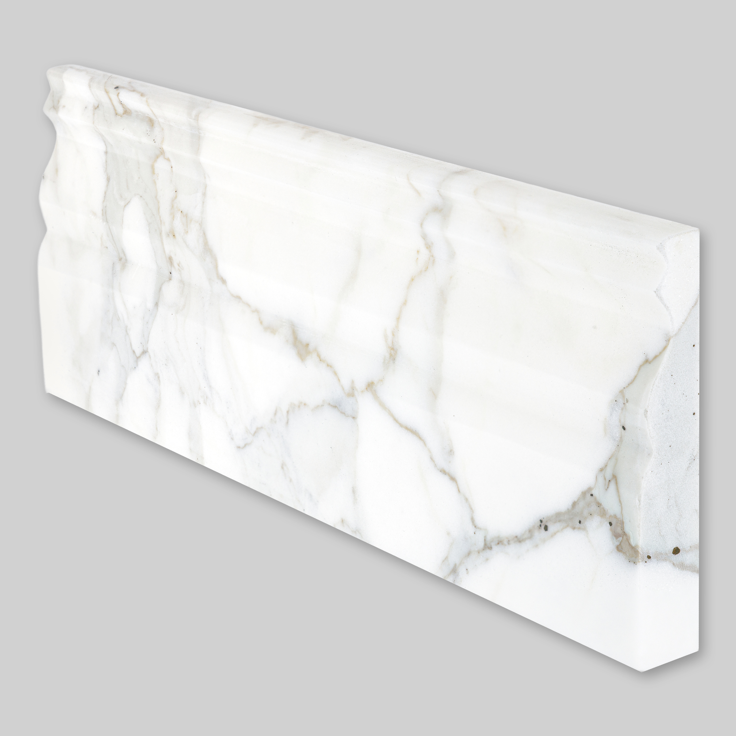 Calacatta Gold Marble 4” Baseboard Polished