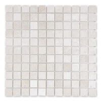 Crema Marfil Marble 1" X 1" Square Tumbled
