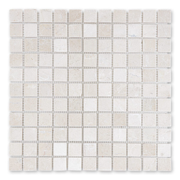 Crema Marfil Marble 1" X 1" Square Tumbled