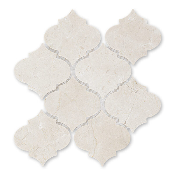Crema Marfil Marble 4" X 4" Arabesque