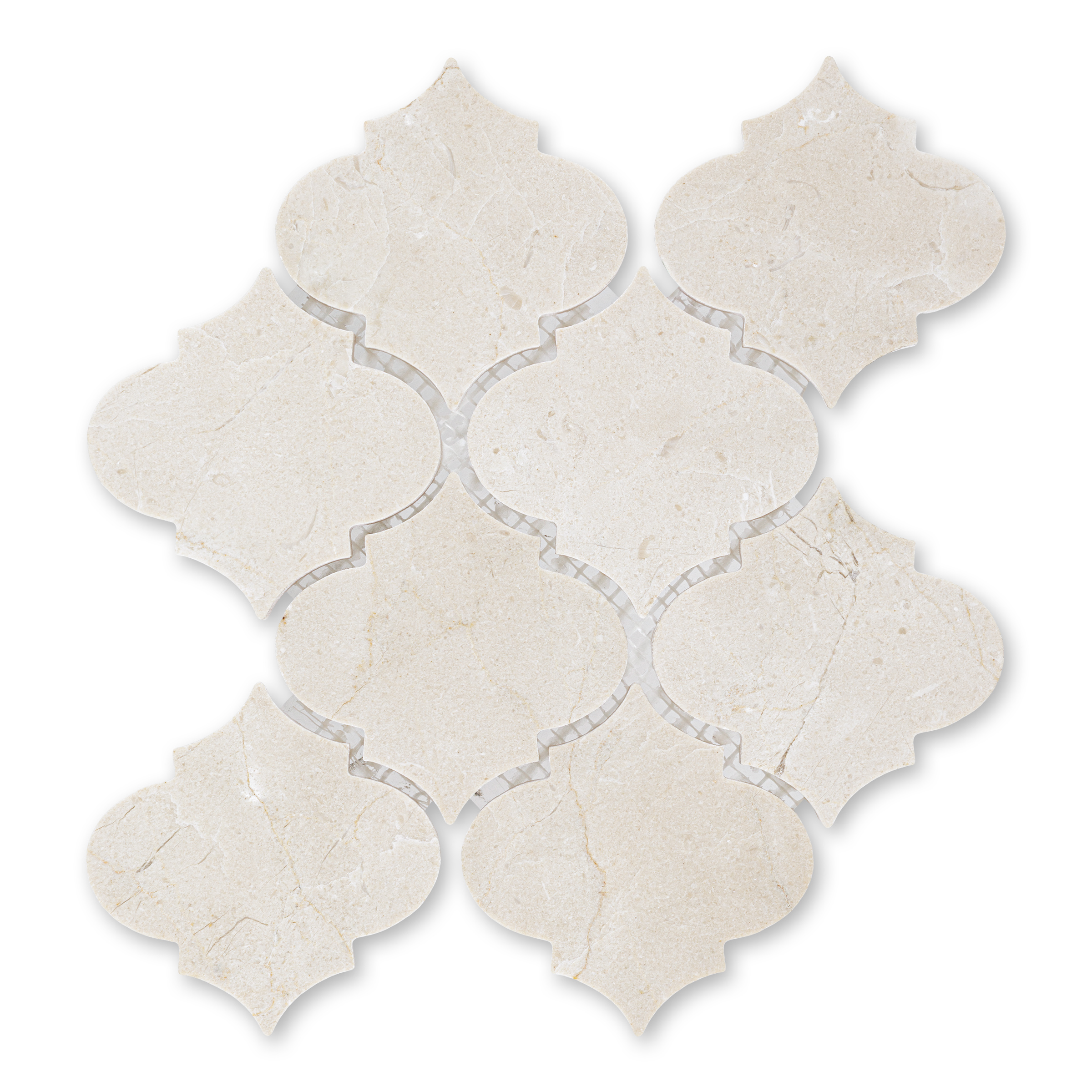 Crema Marfil Marble 4" X 4" Arabesque