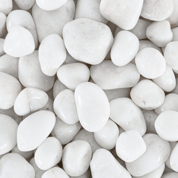 White Quartz Medium Polished Loose Pebbles