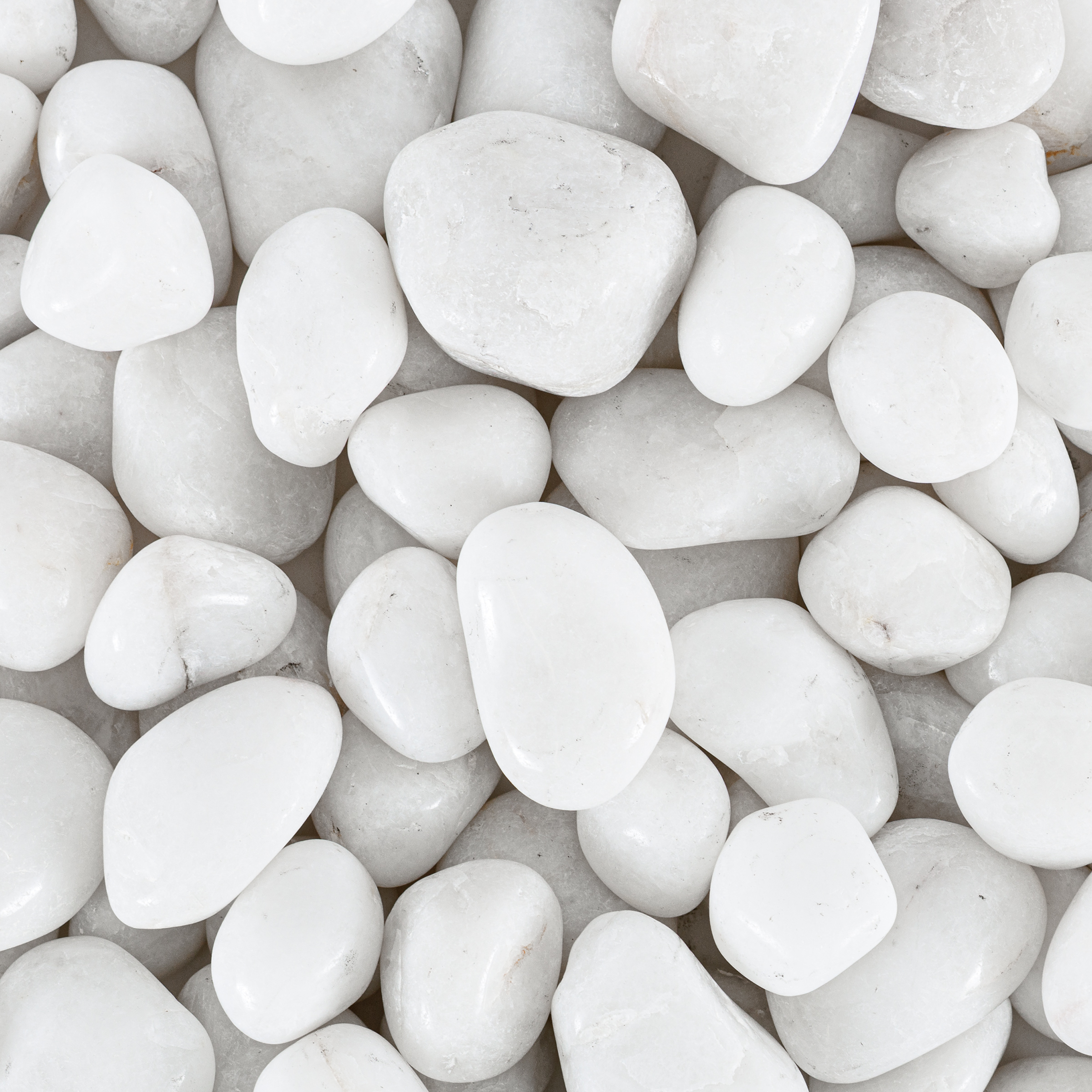 White Quartz Medium Polished Loose Pebbles