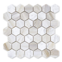 Ajax Gold Marble 2″ Hexagon Honed