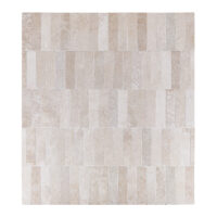 Ivory Premium Travertine 2x8 Tumbled Big Display