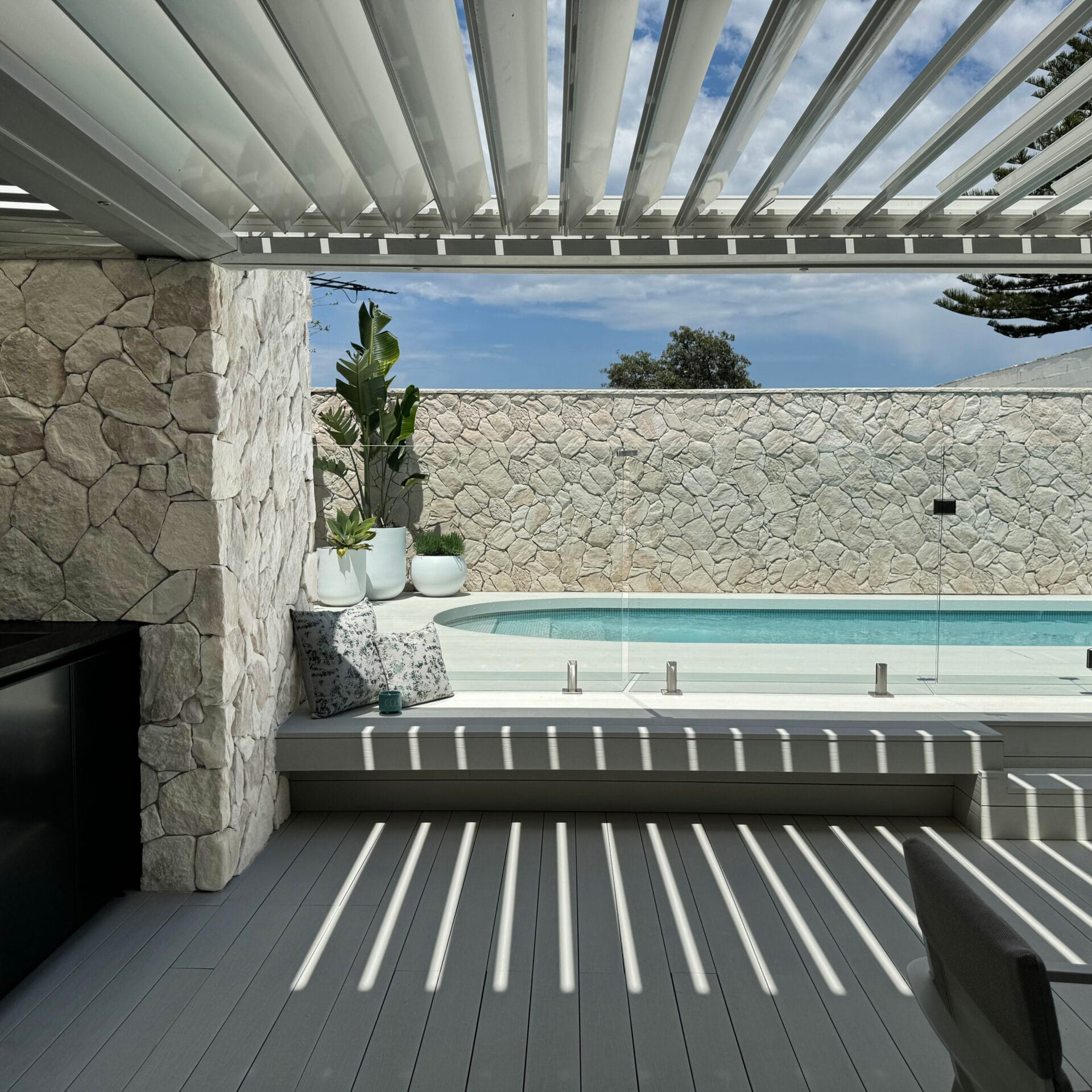 Silver Travertine Thin Veneer