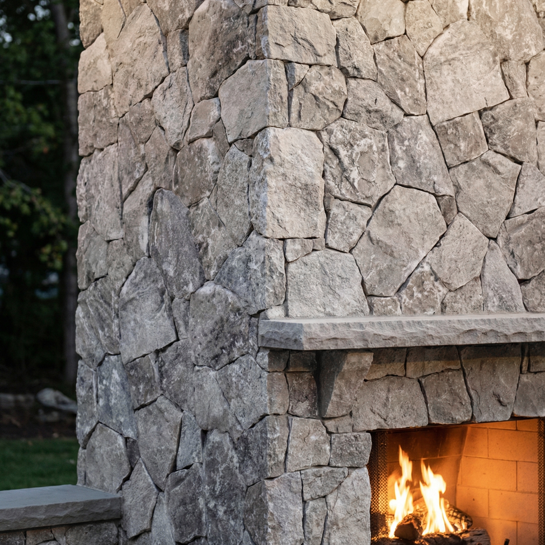 Silver Travertine Thin Veneer