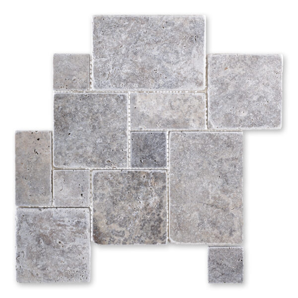 Silver Premium Travertine Mini Versailles