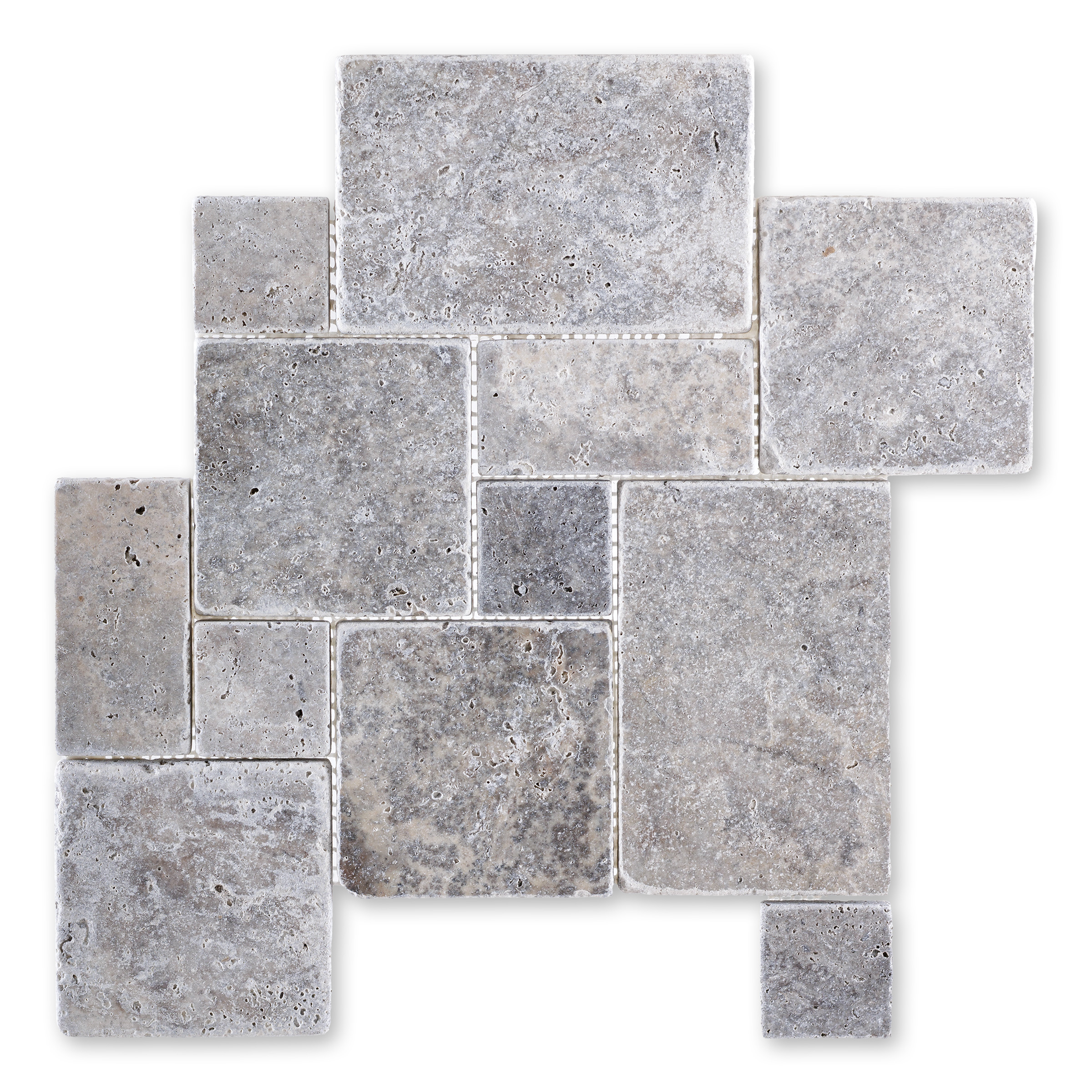 Silver Premium Travertine Mini Versailles