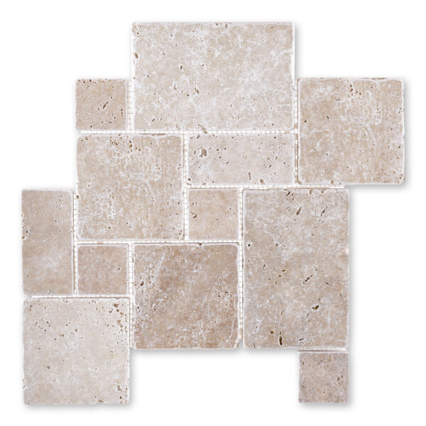 Walnut Travertine Mini Versailles