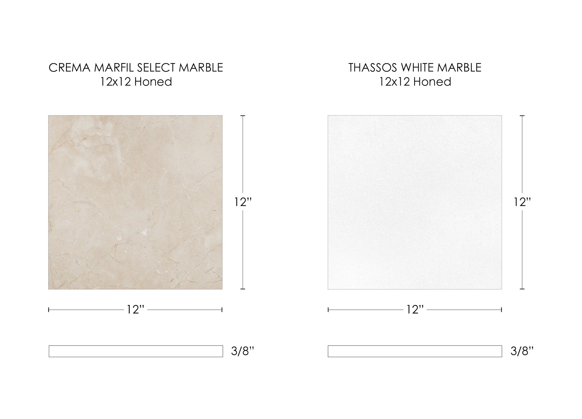 CREMA MARFIL SELECT AND THASSOS WHITE